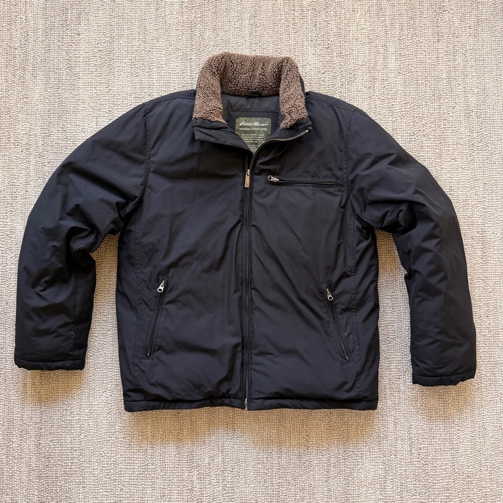 Eddie Bauer Black Puffer Down Jacket - Men’s Medium